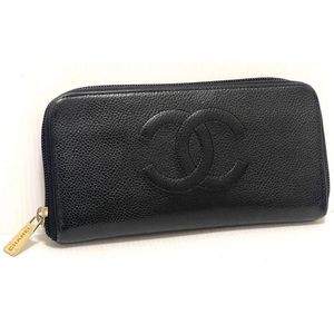 CHANEL Black Leather Wallet